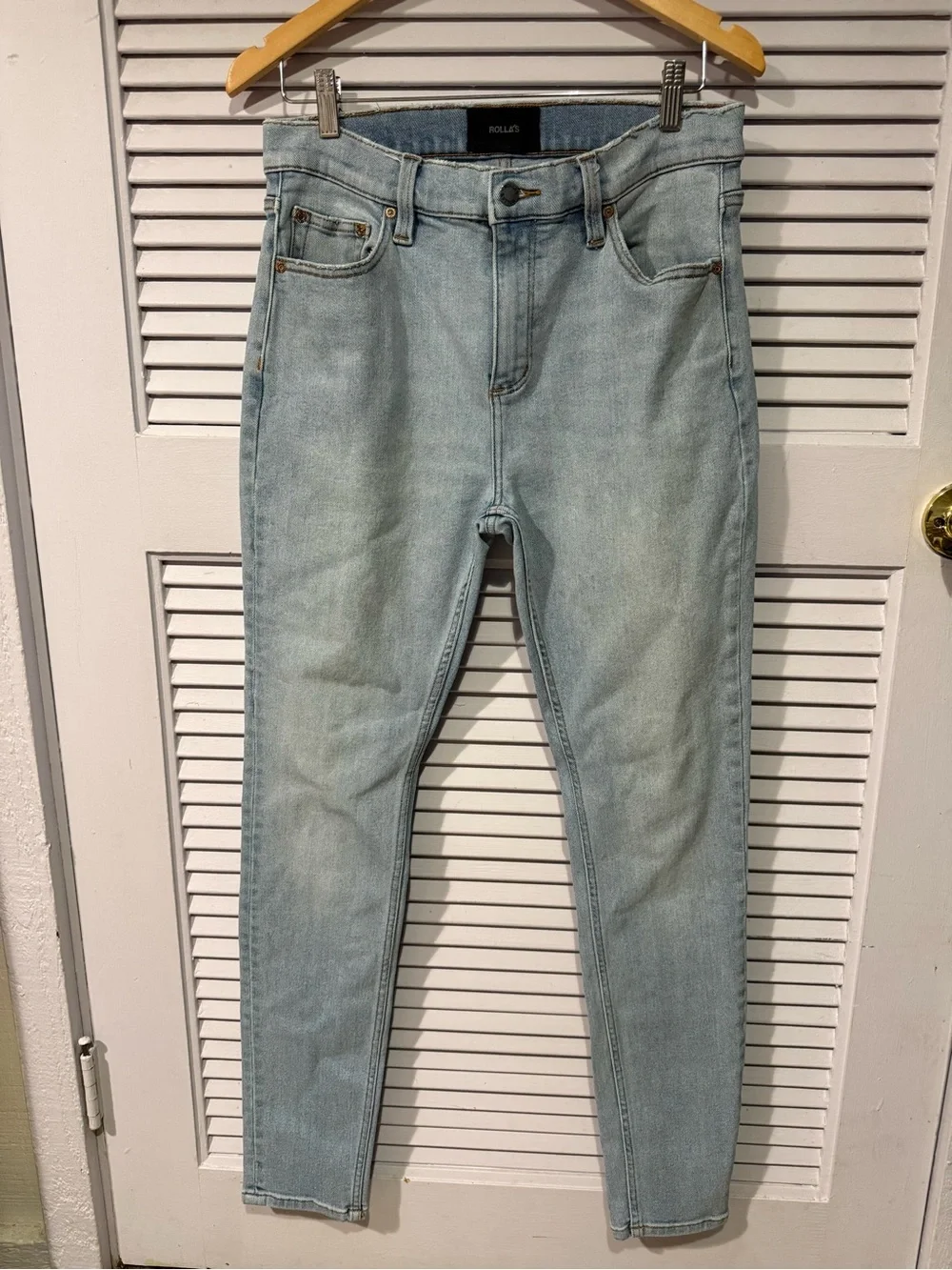 ROLLA'S Men’s Stinger Skinny Fit Jeans Light Blue 32W x 32L